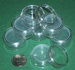 10 Gram Clear Round Sifter Jars